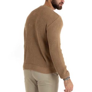 Custom Winter Men's High Quality Wool Cotton Jumper Breathable Long Sleeve Knitted Pullover Sports Wear with Print Embroidery - Product Image 4