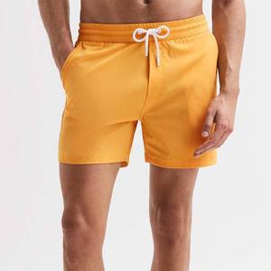 <b>Shorts</b> <b>Men's</b> Summer Wear 180 Grams Casual Drawstring Closure Knitted Elastic 100% Polyester Cotton <b>Yellow</b> Color <b>Men's</b> <b>Shorts</b> - Product Image 4
