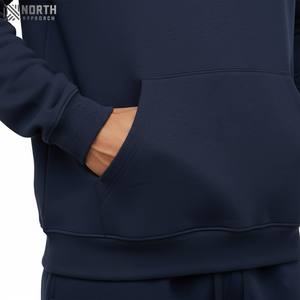 Pull à capuche en molleton lourd 100% coton pour hommes Sweat-shirt d'hiver de haute qualité avec logo imprimé Motif solide Teint uni en vente - Product Image 5