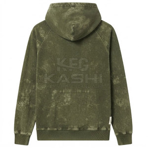 Sudadera con capucha de mezcla de algodón para hombre, lavado ácido, corte regular, forro polar, con bolsillo, para invierno, ecológica, venta al por mayor de proveedor líder - Product Image 2