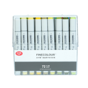 Finecolour Bộ Bút Đánh Dấu Nghệ Thuật Phác Thảo Hai Đầu Chất Lượng Tốt Nhất EF100 24/36/48/60/72 Màu Kèm Hộp Đựng - Product Image 1