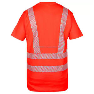 Camiseta de Seguridad Reflectante de Alta Visibilidad Personalizada, Mangas Cortas, para Hombre, Construcción, Camisetas de Seguridad de Trabajo de Alta Visibilidad - Product Image 4