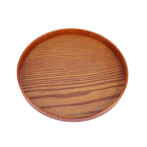 Bandeja de servicio de madera de forma rectangular de Color de acabado de madera natural de excelente calidad con asas de metal para hoteles y restaurantes - Product Image 2