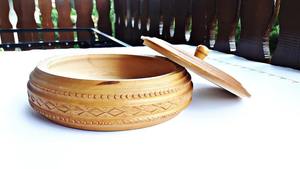 Caja de Roti tallada de madera hecha a mano más demandada con tapa para servir y almacenar panes planos indios disponibles al mejor precio - Product Image 2