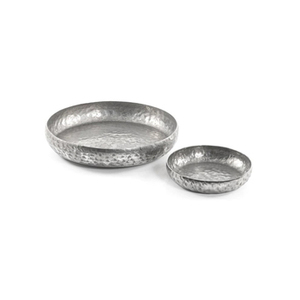 Aluminium Chocolate <b>Bowls</b> <b>Set</b> of 2 Silverware Different Sizes Ideal for Kitchen Food and <b>Dessert</b> Serving Perfect for Wedding - Product Image 1