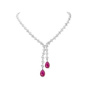 Collier CZ Bijoux Rubis Rouge Banquet Classique - Product Image 1