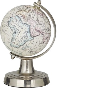 Globo terráqueo de mapa del mundo de Metal para decoración, enseñanza de estudiantes de oficina para soporte de mesa, artesanal a mano - Product Image 1