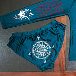 เซ็ตบิกินี่ดันทรงสำหรับผู้หญิงชุดว่ายน้ำเซ็กซี่พิมพ์ลายได้ตามต้องการสำหรับชายหาดสระว่ายน้ำรีสอร์ทชุดว่ายน้ำโชว์โลโก้ด้านหน้า - Product Image 5