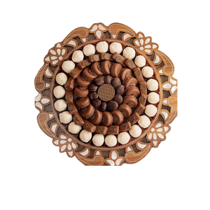 EID ถาดไม้ถูพื้นสำหรับใส่ช็อคโกแลต,ถาดทรงกลมสำหรับรอมฎอนทำจากเวียดนาม - Product Image 4