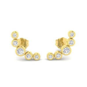 Elegantes Pendientes de Diamantes Redondos de 0.30 Ct, Diamantes Cultivados en Laboratorio en Platino, para Bodas, Compromisos y Fiestas - Product Image 1
