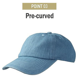 Gorras de béisbol de algodón azul claro con logotipo bordado en 3D Diseño fresco Ajuste cómodo y estilo informal sin esfuerzo - Product Image 4