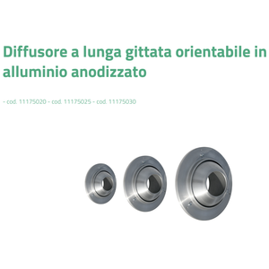Difusor y Rejilla de Aire Acondicionado de Techo Redondo de Aluminio Anodizado Ajustable de Largo Alcance Tecnosystemi Moderno - Product Image 4