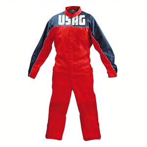Overol de Trabajo Rojo/Azul con Zapatos de Seguridad Usag, Categoría de Producto - Product Image 2