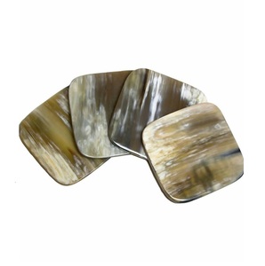 Posavasos de cuerno de búfalo hechos a mano para vajilla de primera calidad Posavasos únicos de cuerno de búfalo para personalización de protección de mesa - Product Image 2