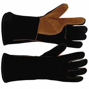 Guantes de soldadura resistentes al calor Cuero de vaca 14 ''Guantes de soldadura Guantes de seguridad para soldador - Product Image 2