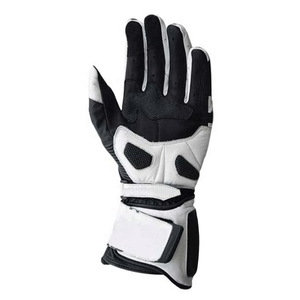 Nouvelle moto piste course/équitation gants en cuir véritable moto Auto course porter blindé course blanc/noir gants pour hommes - Product Image 3