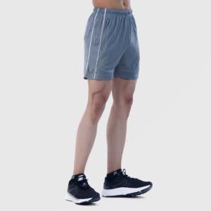 กางเกงขาสั้นออกกำลังกาย Stretch Ease XXS Sporty Gym Shorts ดีไซน์สั่งทำได้ ผลิตจากโพลีเอสเตอร์ เอวแบบรูดเชือก ปักโลโก้  ผ้าทอ ผ้าถัก มีสีเทาให้เลือก - Product Image 2