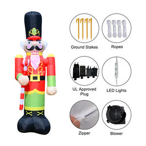 ทหารนัทแครกเกอร์เป่าลมขนาด 6 ฟุต พร้อมไฟ LED สำหรับตกแต่งวันหยุดในสวนหรืองานปาร์ตี้ - Product Image 6