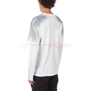 เสื้อยืดแขนสองชั้นลำลองสำหรับผู้ชาย, เสื้อยืดผ้าฝ้าย100% สไตล์สตรีทเสื้อยืดสองชั้นสำหรับผู้ชาย - Product Image 4