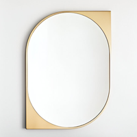 Commandes en gros de miroirs muraux décoratifs en verre de luxe modernes, pleine grandeur, couleurs et designs personnalisables, cadre métallique, décoration de salon