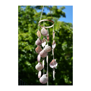 Carillon à vin SeaShell construit à partir de coquillages nettoyés et de bois naturel idéal pour le charme de la véranda ou de la terrasse du Vietnam - Product Image 4