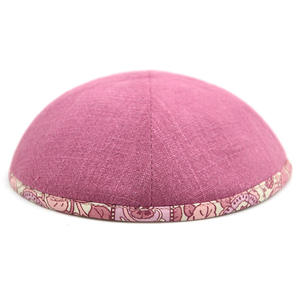 Kippa Personalizada 2025, Color Sólido, Simple, de Algodón y Cáñamo, Cuello Redondo, Gorro Judío, Gorro Étnico de Moda - Product Image 2