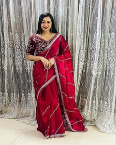 เสื้อเบลาส์แฟนซีของผู้หญิงชุดออกงานปาร์ตี้แบบบอลลีวูดสีแดงพิเศษสำหรับงานแต่งงาน - Product Image 1