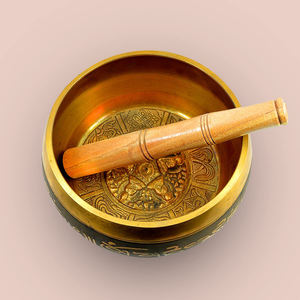 Bol chantant tibétain en aluminium massif de conception classique bol de méditation de guérison sonore de forme ronde de qualité supérieure en vrac - Product Image 5