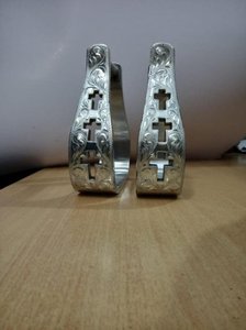 Estribo de Aluminio para Caballo con Grabado y Diseño de Imagen de Vaquero, Estribo para Montar a Caballo - Product Image 3