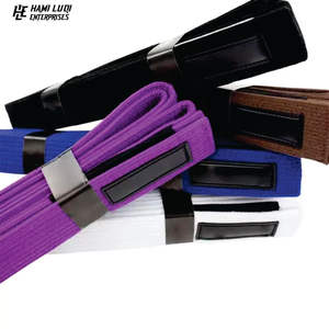 Vente en gros OEM couleur personnalisée 100% coton BJJ ceinture Arts martiaux de haute qualité ceinture de karaté - Product Image 5