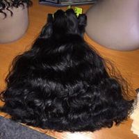 Extensions de cheveux humains vierges indiens bruts Remy 100% naturels en vrac, double trame machine, toutes couleurs disponibles
