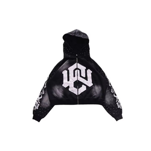 Conjunto Deportivo de Verano 100% Algodón de RAZER IMPEX, Fabricante Personalizado, Sudadera con Capucha y Pedrería en la Cintura Doble, Pantalones Deportivos Acampanados - Product Image 5