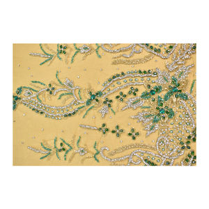 Gran oferta de tela de red bordada hecha a mano de lujo para mujeres niñas vestidos de boda de fiesta transpirable ecológico con cuentas no tejidas - Product Image 1