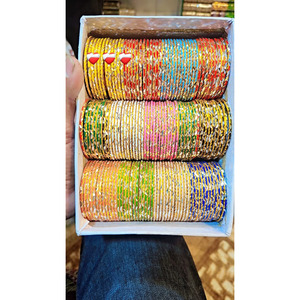 Thời Trang Hàng Đầu Bán Buôn Sản Phẩm Đáng tin cậy Churian Bộ Phụ Nữ Truyền Thống Pakistan Ấn Độ Của Phụ Nữ Mặc Đẹp <span class=keywords><strong>Bangle</strong></span> Churiyan Bộ - Product Image 1