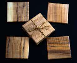 Cadeau personnalisé sous-verres en bois sous-verres hexagonaux sous-verres vente chaude forme ronde marbre bois de qualité supérieure sous-verres gravés - Product Image 5