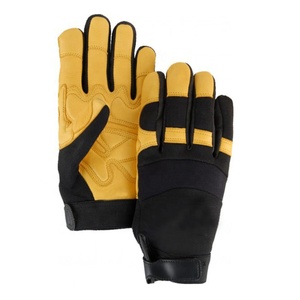 High Quality Leather Mechanic Safety Work <b>Gloves</b> Split-Finger Breathable Eco-Friendly All-Season Protective <b>Gloves</b> - Product Image 3