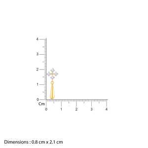 Boucles d'oreilles dorées avec diamants éblouissants - Product Image 6