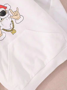 Sudadera con Capucha Navideña 100% Algodón para Hombre, Diseño Personalizado, Sudadera Navideña Extra Grande para Hombre - Product Image 6