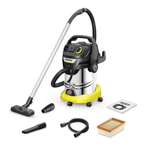 Aspiradora en Seco y Húmedo <span class=keywords><strong>Karcher</strong></span> de 1300W (30Lt) Plateada y Negra KWD 6 P S V 30 8 22 T 1 628 486 0 82T - Product Image 1
