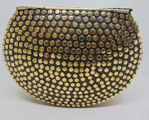 Bolso de mano con cuentas de metal dorado Multicolor, para chicas y mujeres - Product Image 3