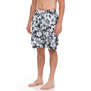 กางเกงขาสั้นว่ายน้ำสำหรับผู้ชายกางเกงชายหาดผ้าฝ้ายสีทึบลาย100% สำหรับฤดูร้อนโลโก้ตามสั่ง - Product Image 5