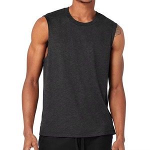 Camiseta sin mangas de venta directa de fábrica, camiseta sin mangas de tela transpirable de alta calidad para hombres, camiseta sin mangas para ejercicio de gimnasio - Product Image 1