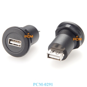 Connecteur de montage en panneau rond USB 2.0, adaptateur USB A femelle vers femelle pour montage sur châssis et plaques frontales, compatible avec Schlegel - Product Image 1