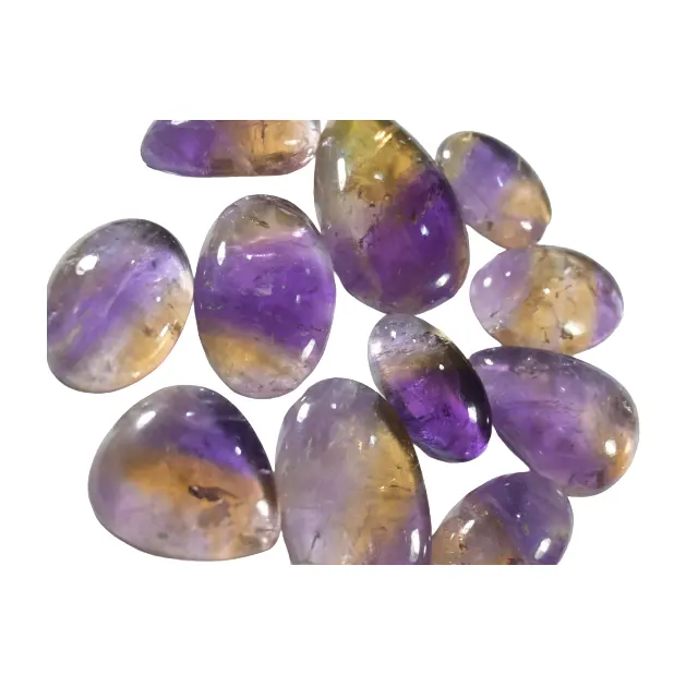 Buy Ametrine Gemstone Cabochon with Mix Shaped & Natural Polished Ametrine Gemstone For Multi Purpose Uses By Exporters
