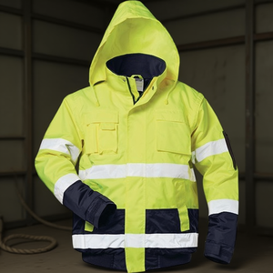 High-visibility Workwear <b>Pilot</b> <b>Jacket</b> by HASSO/SAFESTYLE for Marine Safety - Product Image 3
