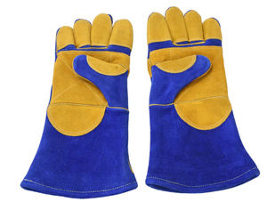 Guantes de Soldadura Sunny Gloves de Manga Larga, Resistentes al Calor, de Piel de Vacuno, con Protección Contra Salpicaduras de Metal Fundido y Protección para el Pulgar - Product Image 5