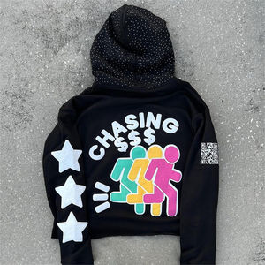 Custom Boxy 450gsm Oversized Heavyweight Distressed 500gsm Acid Wash <b>Zip</b> up <b>Hoodie</b> <b>Men</b> - Product Image 4