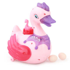 หงส์วางไข่พร้อมไฟและเสียงเพลง - สีชมพู - Product Image 1