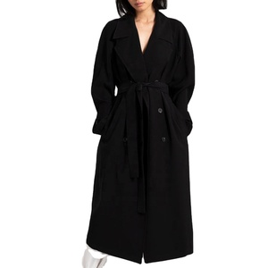 Manteau Trench Vintage Kaki SE1205 – Élégant, Modeste, Personnalisable, Haut de Gamme, Nouveauté Aïd, Prix Usine, Motif Géométrique - Product Image 5