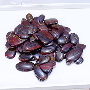 Cabujones de ojo de tigre de hierro natural, piedras preciosas de ojo de tigre de hierro semipreciosas increíbles, venta al por mayor, piedras preciosas sueltas caídas de curación energética - Product Image 1